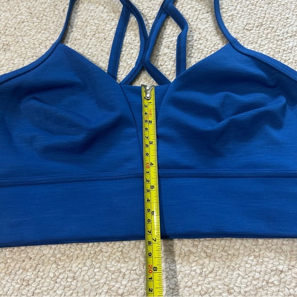 Sweaty Betty Womens Super Sculpt Blue Sports Bra Size Large Athletic Gym Workout - Picture 9 of 9